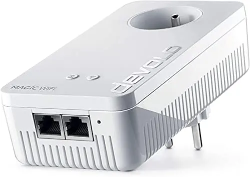 Devolo Magic 2 WiFi Network: adattatore CPL WiFi più veloce del mondo (2400 Mbit/s, 2 porte Gigabit Ethernet) - versione con presa francese