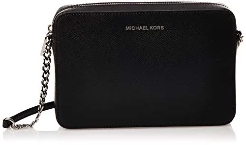 Michael Kors Jetset Lg Ew Crossbody - Borse a tracolla Donna, Nero (Black), 24x16x5.5 cm