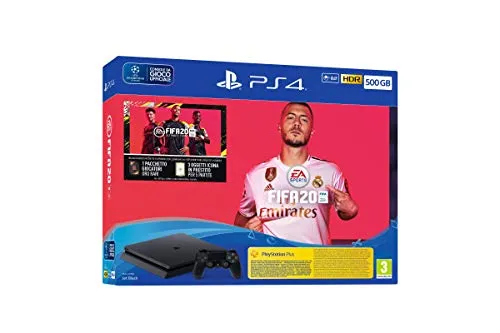 PS4 Black 500GB + FIFA20 - Bundle [Esclusiva Amazon.it]