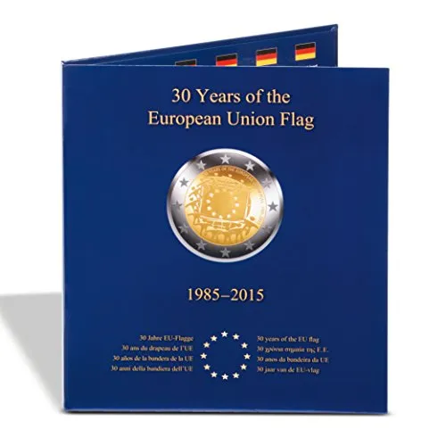 PRESSO coin album for 23 European 2€ commemorative coins 30 years of the EU flag