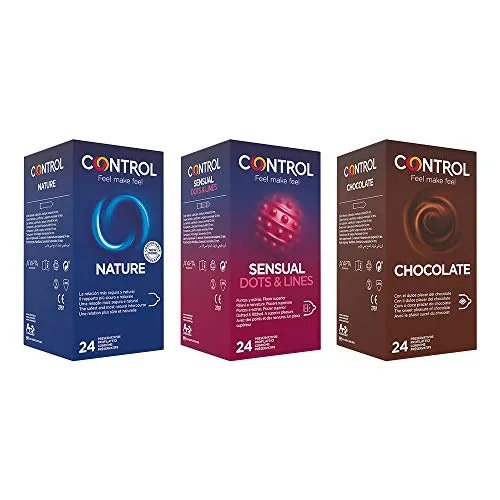 Control Funky Mix cofanetto di preservativi classici stimolanti e aromatizzati - 72 profilattici