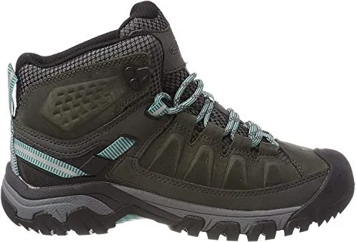 KEEN Targhee III Mid WP, Stivali da Escursionismo Alti Donna, Nero (Alcatraz/Blue Turquoise Alcatraz/Blue Turquoise), 35 EU