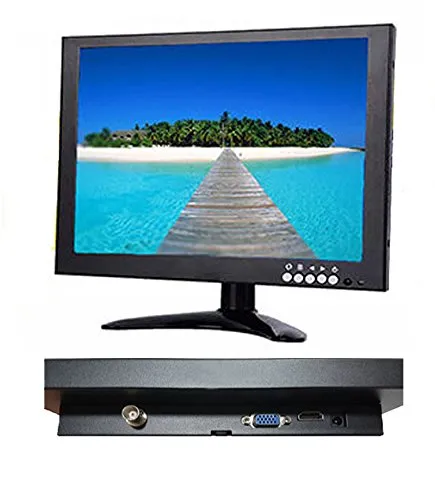 MONITOR 10 POLLICI HD 1080p LCD CASSA IN METALLO HDMI-VGA-BNC TVCC 12V