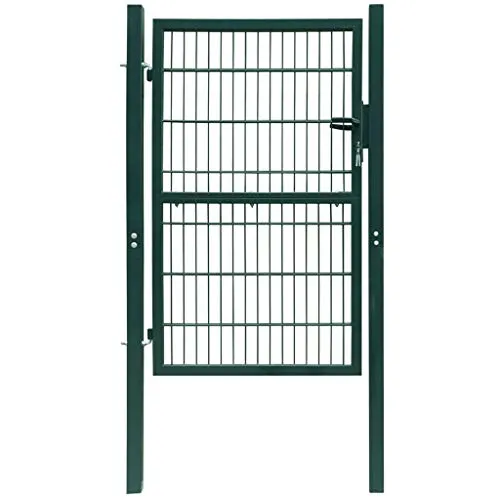 vidaXL Cancello Cancelletto staccionata 2D Porta (singolo) verde 106 x 230 cm