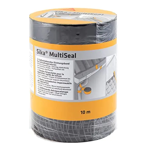 Sika - Sika Multiseal, Grigio-Verde - Nastro sigillante bituminoso tagliabile - Riparazione - Impermeabilizzazione - Rotolo da 200mm X 10m