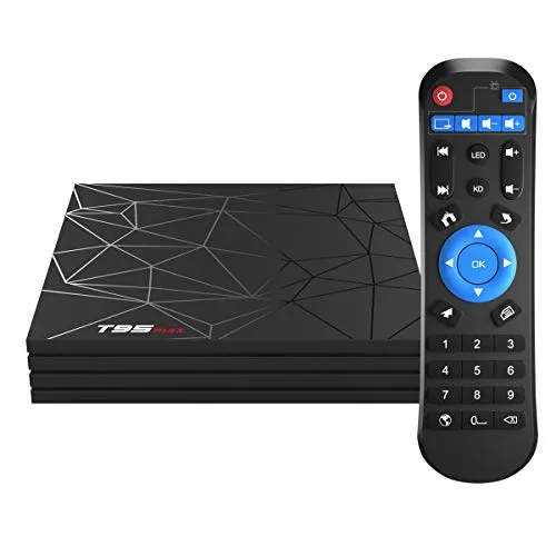 Android 9.0 TV Box, Android BOX 4GB RAM 64GB ROM H6 Quad core corex-A53 Supporto 3D 6K Ultra HD H.265 WiFi 2.4 GHz Ethernet HD Smart TV BOX con Remote Control