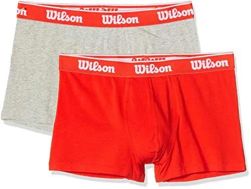 Wilson Cotton Stretch Ly01 Intimo, Cina/Grigio Rosso, XL Uomo