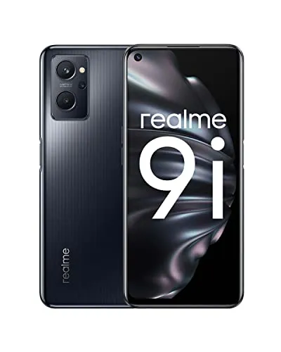 realme 9i Smartphone, Mega batteria da 5.000 mAh, Processore Qualcomm Snapdragon 680, Ricarica rapida Dart da 33 W, Display Ultra Smooth da 90 Hz, Dual Sim, 4+128 GB, Android 11, Prism Black