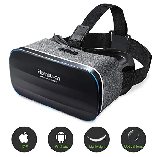 Occhiali VR REDSTORM Occhiali VR per Realtà Virtuale, Riduci la Pressione della Testa, Smart 3D, Distanza Interpupillare Regolabile, Compatibile con iPhone, Smartphone per 4.0-6.0 pollici