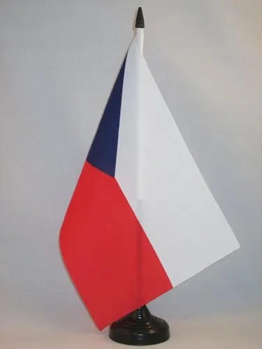 AZ FLAG Bandiera da Tavolo Repubblica Ceca 21x14cm - Piccola BANDIERINA Ceca 14 x 21 cm