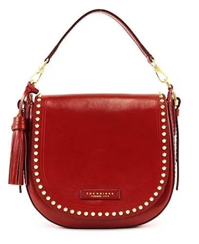 The Bridge BORSA ROCK SHOULDER BAG LARGE 0412273B 2E ROSSO RIBES/ORO