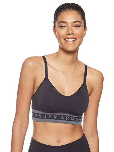 Under Armour Seamless Longline, Reggiseno Sportivo Donna, Nero (Black/Black/Black 001), L