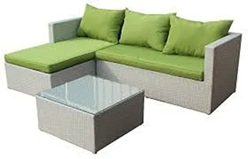 DIVANO SET RATTAN ANGOLO RELAX SUNSET CON TAVOLO