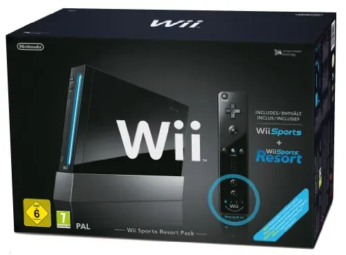 Nintendo Wii "Sports Resort Pack" - Konsole inkl. Wii Sports, Wii Sports Resort + Remote Plus Controller, schwarz - [Edizione: Germania]