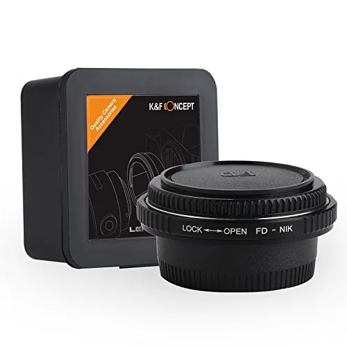 FD-NIK Adattatore K&F Concept Anello Adattatore di Montaggio per l'Obiettivo di Canon EOS FD a Fotocamera NIKON