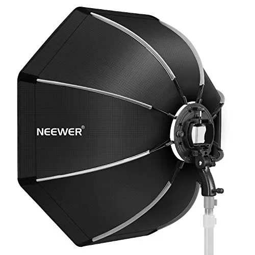 Neewer Softbox Ottagonale con Attacco a Staffa Tipo-S 90 Centimetri, Custodia per Canon Nikon TT560 NW561 NW562 NW565 NW620 NW630 NW680 NW670 750II NW910 NW880 Flash Speedlite