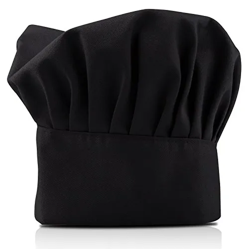 TRIXES Cappello Professionale da Chef Nero