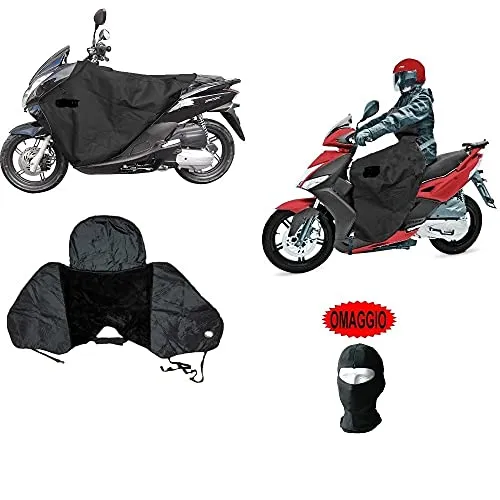 COMPATIBILE CON HONDA SH 125 i ABS COPRIGAMBE IMPERMEABILE COPERTA TERMICA PER SCOOTER E MAXISCOOTER COPERTURA PER GAMBE PETTO ANTIPIOGGIA UNIVERSALE CON PELLICCIA SINTETICA