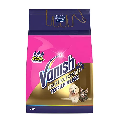 Vanish esperto di animali domestici, pulizia della moquette e tappezzeria Cura, Tappeto polvere, 750 G