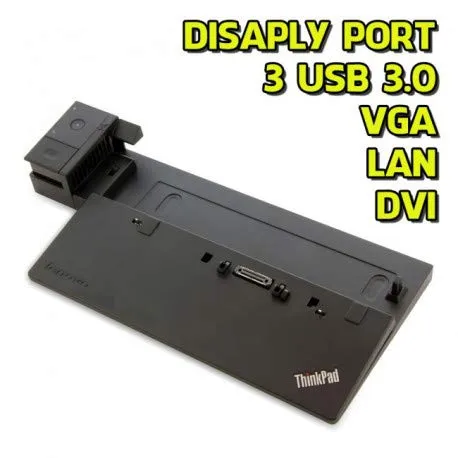 Docking Station Lenovo ThinkPad mod 40A1/40A2 (no alimentatore) compatibile con :Lenovo Thinkpad L540, L560, P50s, T550, T560,