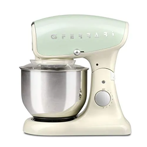 G3 Ferrari G20075 Pastaio Deluxe Impastatore Professionale 5.2 Litri, 1200 W, Crema/Verde Pastello