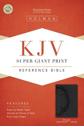 Holy Bible: King James Version, Super Giant Print Reference,  Charcoal, Leathertouch