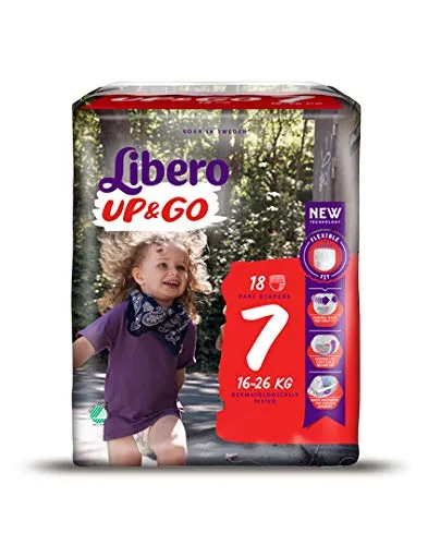 Libero Up&Go 7 - Bambini di 16 a 26 kg - 18 slip assorbenti per bambini