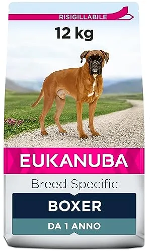 Eukanuba Breed Specific Alimento Secco per Boxer Adulti, Cibo per Cani Adattato in Modo Ottimale alla Razza 12 kg