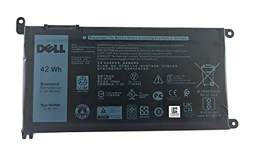 Dell - Batteria per computer portatile, agli ioni di litio, 3 celle, 42 Wh, mAh 3500, 11,4 V, tipo WDX0R Indeks: 42WH Y3F7Y T2JX4 3CRH3