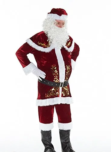 Shoperama - Costume da Babbo Natale, da uomo, 9 pz