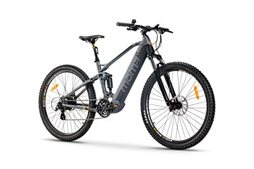 Moma Bikes Bicicletta MTB Elettrica VAE, EMTB 29", Alluminio, Shimano Altus 24v, Doppie sospensioni, Freni a Disco idraulico. Batteria integrato Ion Litio 48V 13Ah