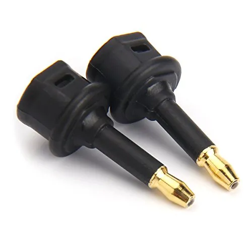 Adattatore digitale in fibra ottica Toslink a jack da 3,5 mm (Mini Toslink), per audio Confezione da 2