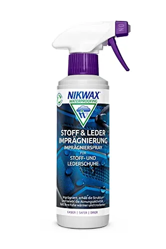 Vaude Nikwax Spray per la cura e l'impermeabilizzazione di tessuto e pelle, 300ml (VPE12), Bianco (weiß), 300 ml