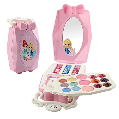 Bambini Fanno Finta Trucco Set di Giocattoli Cosmetici Kit Giochi di Ruolo Regali Palette Trucco Principessa Set di Bellezza per Bambine