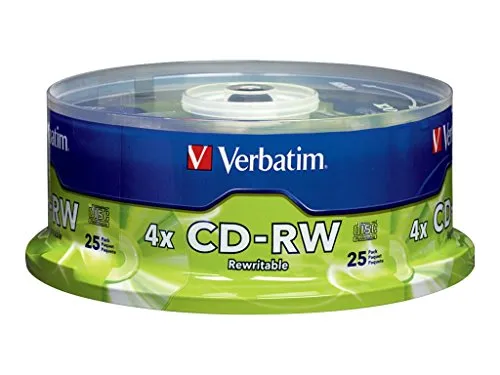 Verbatim CD-RW 80MIN 700MB 2X-4X Branded 25pk Spindle