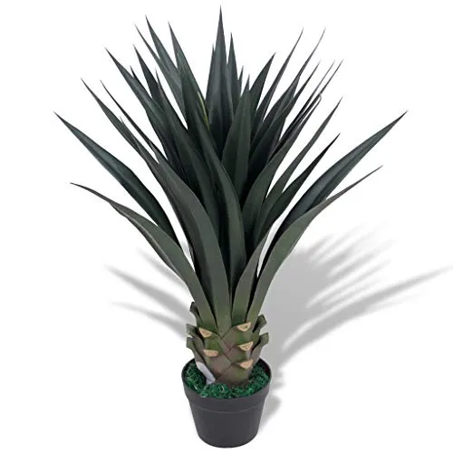 vidaXL Yucca Pianta Artificiale con Vaso 90 cm Verde