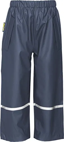 Playshoes Regenhose, Buddelhose zum Überziehen für Mädchen Jungen, Bundhose, Wind-und Wasserdicht Capo d'Abbigliamento, Blu (11 Marine), 98 Kinder