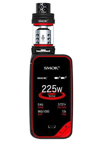 SMOK X-Priv Starter Kit ecigarette 225W Dual 18650 Batteria Vape Mods con TFV12 Prince Tank 100% autentico Smoktech X Priv Kit-Nero rosso
