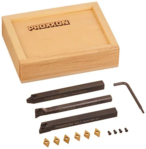 PROXXON 24555 Serie di utensili con placchette in metallo duro a più taglienti per PD230/E e PD 250/E