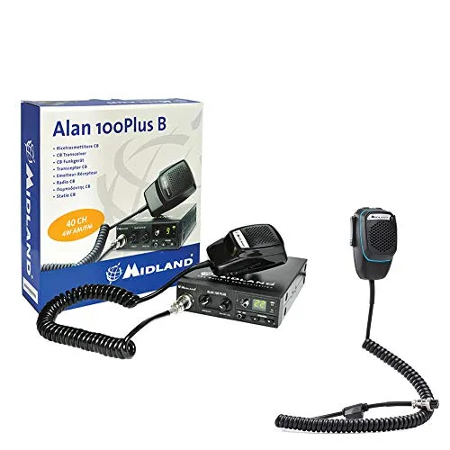 CBTalk Radio CB Midland Alan 100 + Dual Mike Microfono intelligente con Bluetooth a 4 pin