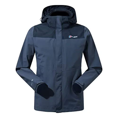 Berghaus Hillwalker Interactive Gore-Tex - Giacca impermeabile da uomo, traspirante, resistente, colore: carbonio/nero, XL