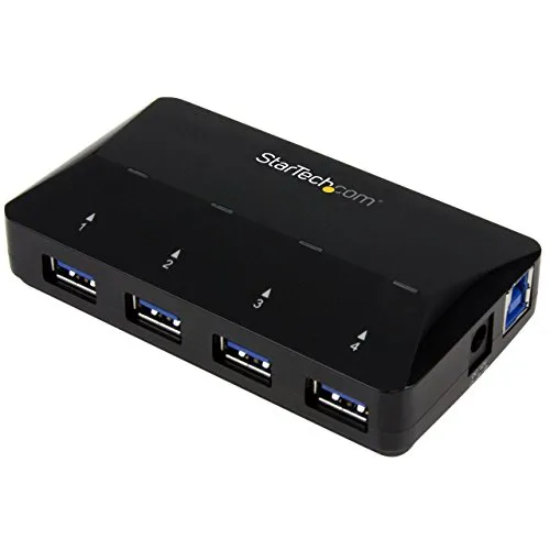 STARTECH.COM Hub USB 3.0 a 4 Porte con Porta di Ricarica Dedicata, 1 Porta X 2.4 Amp