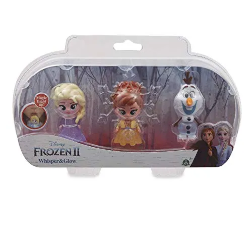Giochi Preziosi Disney Frozen 2 Whisper and Glow Triple Blister, Elsa, Anna e Olaf