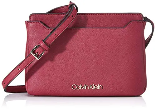 Calvin Klein Worked Ew Xbody - Borse a tracolla Donna, Rosso (Tibetan Red), 4x12x24 cm (W x H L)