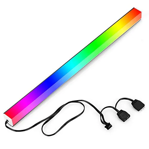 GIM KB-14 RGB Striscia luminosa per PC per custodia da gioco, magnetica indirizzabile LED striscia kit, connettore 5V ARGB 3Pin per Asus Aura LED Asrock/Gigabyte RGB Fusion/MSI Mystic Light, 30CM