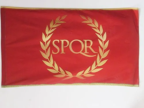 AZ FLAG Bandiera Impero Romano 150x90cm - Bandiera SPQR 90 x 150 cm Foro per Asta