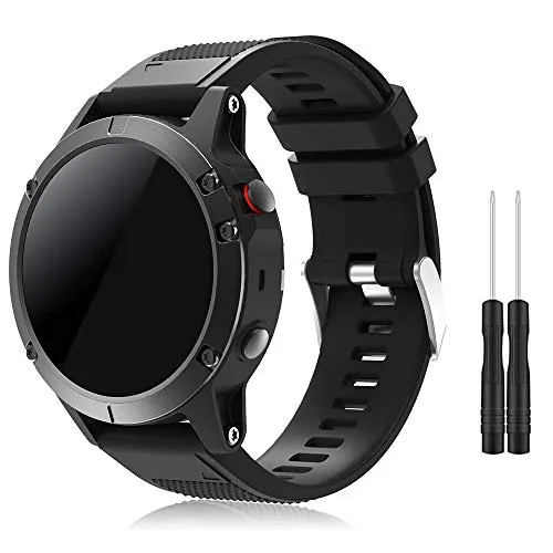 TOPsic Garmin Fenix 5 Cinturino, Braccialetto Morbido di Ricambio in Silicone per Garmin Fenix 5 / Forerunner 935 Smart Watch (Non per Fenix 5X o 5S)