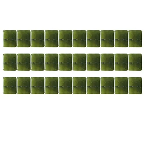 EXCEART 30 Pz Verde Oliva Verde Giada Orecchini Pendenti con Ciondoli Collana Rettangolo Charms Pendenti Perline per Orecchini Collana Creazione di Gioielli Fai da Te