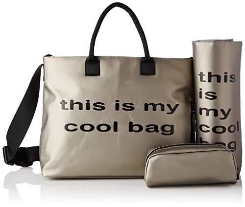 Be Cool Mamma Bag Borsa Fasciatoio con Ancoraggio Universale, Silver