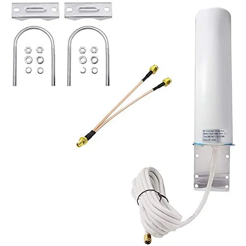 SNOWINSPRING Antenna Esterna Omnidirezionale Ad Alto Guadagno 10DBi 3G4G LTE per Montaggio Fisso Esterno per Ripetitore di Segnale del Telefono Cellulare 4G LTE Router